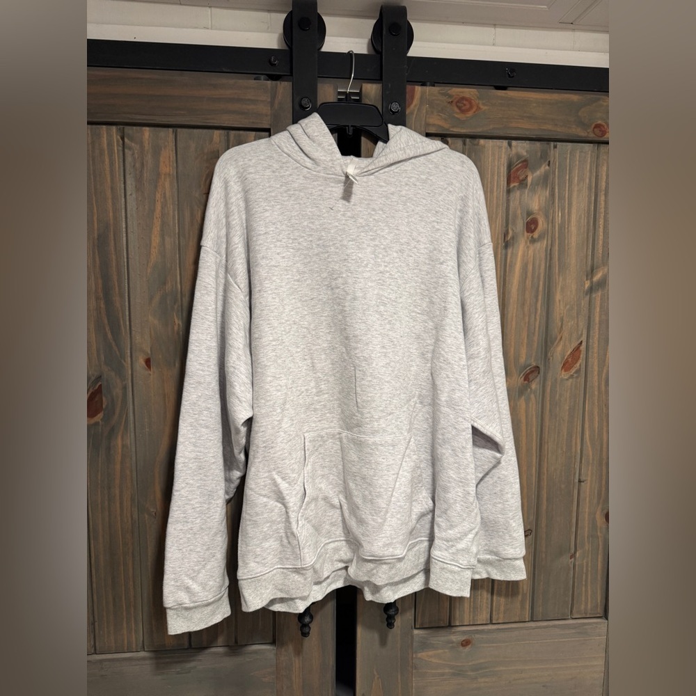 SKIMS Gray Cotton Fleece Hoodie L - Picture 2 of 5
